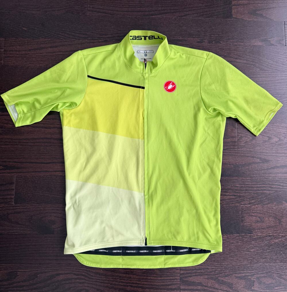 Castelli High Visibility Short Sleeve Cycling Jersey (Men's Size XL)